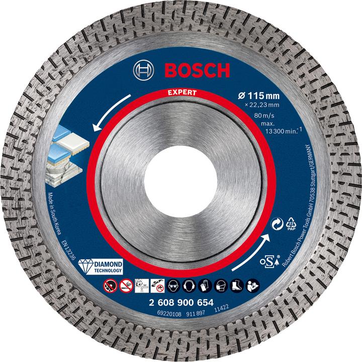 Productafbeelding Bosch Professional Zubehör Expert HardCeramische diamantdoorslijpschijven, 115 x 22,23 x 1,4 x 10 mm