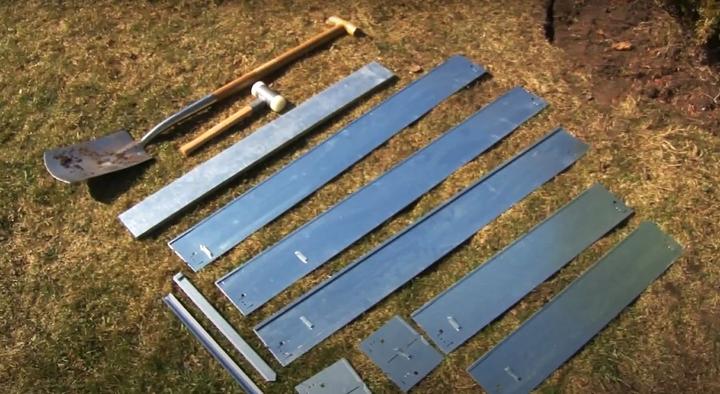 Actual product image Green Split Lawn Edging Metal 13.5cm x 120cm (120 cm)