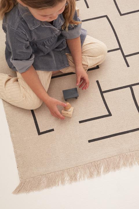 Actual product image Kids Concept Geometry 90x130cm, grey (130 x 90 cm)