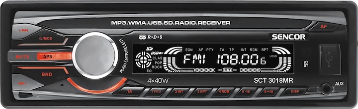 Actual product image Sencor SCT 3018MR car media receiver Black