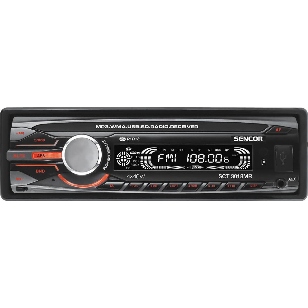 Sencor, Autoradio, SCT 3018MR car media receiver Black
