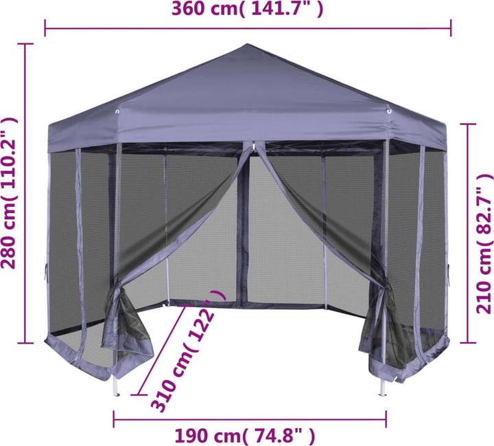 Produktbild vidaXL Partyzelt (360 cm, 310 cm)