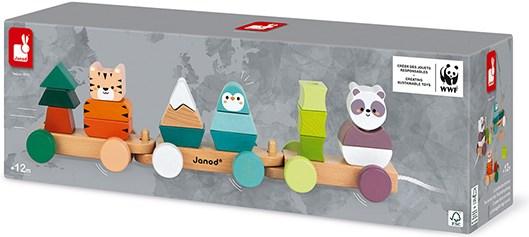 Actual product image Janod Stacking toys walk of the animals wood