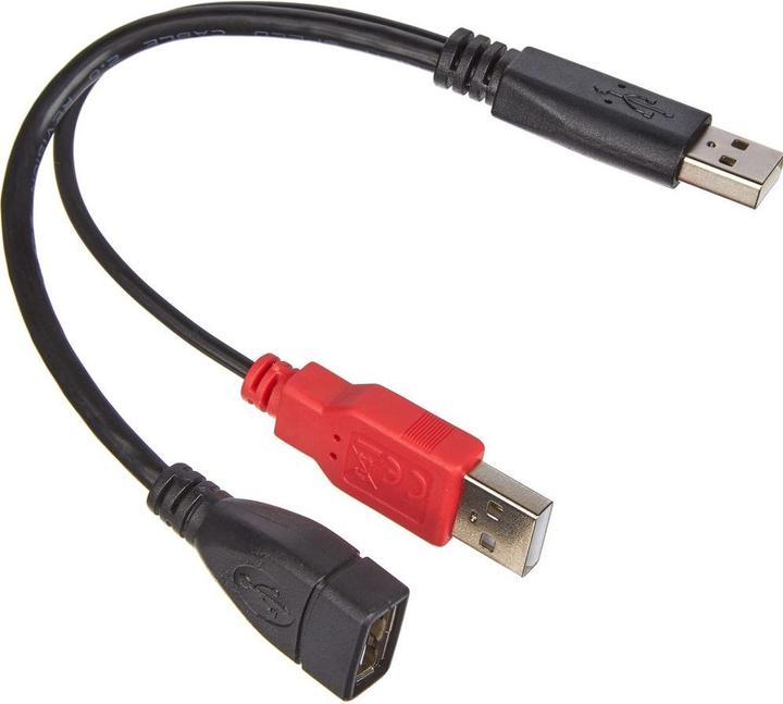 Produktbild Delock Y-Kabel 2 x USB 2.0 Typ-A zu 1 x USB 2.0 Typ-A (0.23 m, USB 2.0)