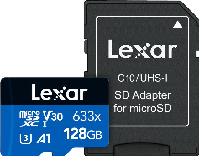 Produktbild Lexar High-Performance 633x microSDHC/microSDXC UHS-I U3 (128 GB, microSDXC, U3, UHS-I)