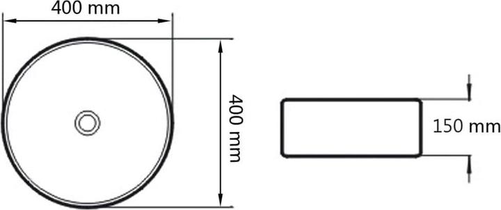 Image du produit vidaXL Becken (400 mm, 400 mm)