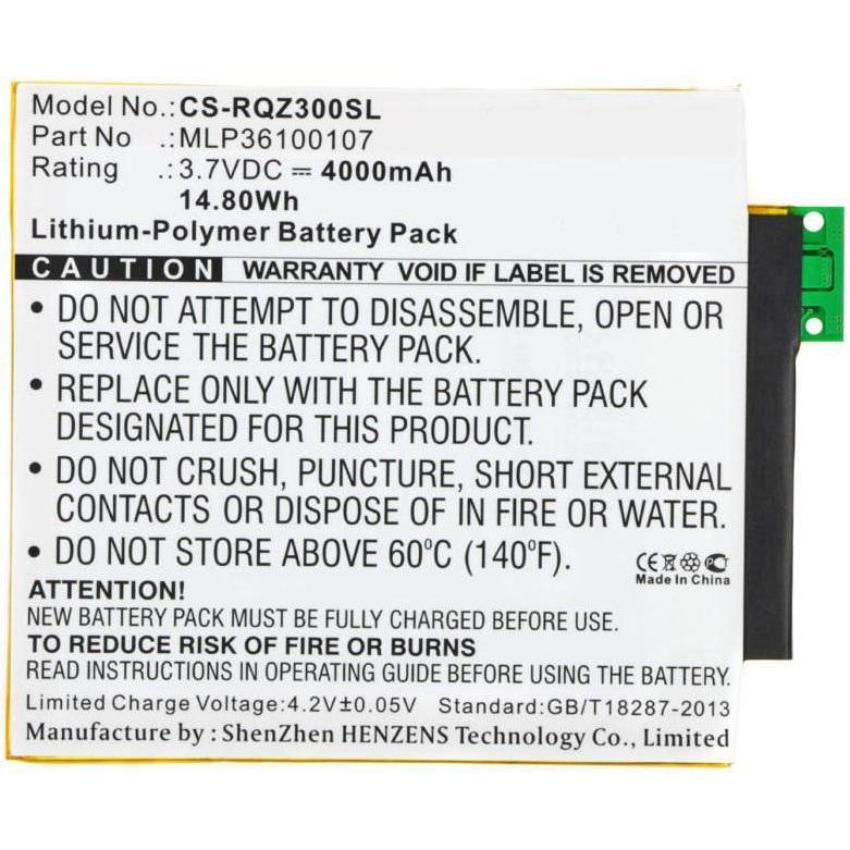 CoreParts Battery for Verizon Tablet (4000 mAh), Notebook Akku, Schwarz