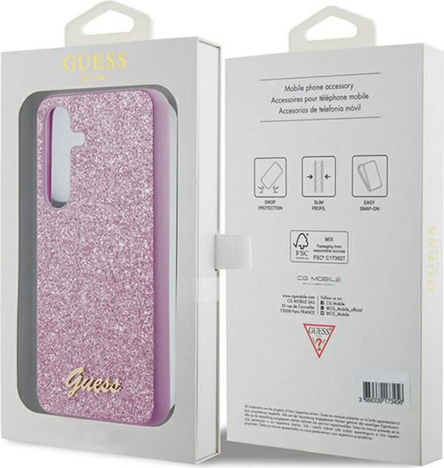 Produktbild Guess Tasche für S24 S921 GUHCS24SHGGSHU Hartschalenkoffer Glitter Script lila (Samsung Galaxy S24)