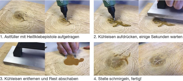 Actual product image Stubai WoodRepair compact bag, walnut, 8 sticks
