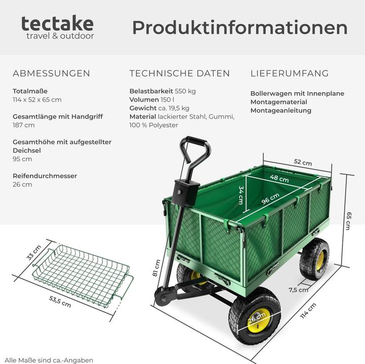 Produktbild tectake Bollerwagen
