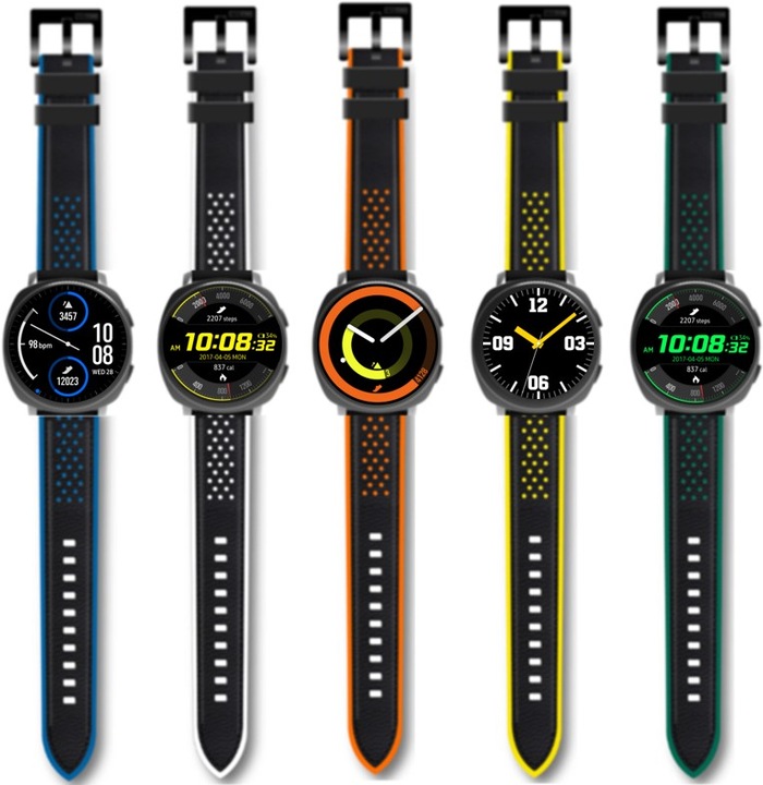 Produktbild Strap Studio Hybrid Sport (20 mm, Leder, Kautschuk, Gear Sport)