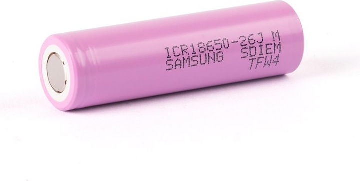 Actual product image Samsung ICR18650 (1 pcs., 18650, 2600 mAh)