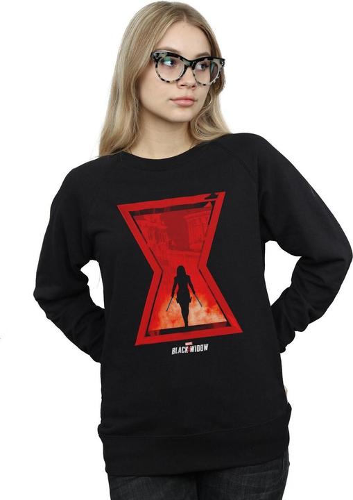 Actual product image Womens/Ladies Black Widow Movie Icon Silhouette Sweatshirt (L)