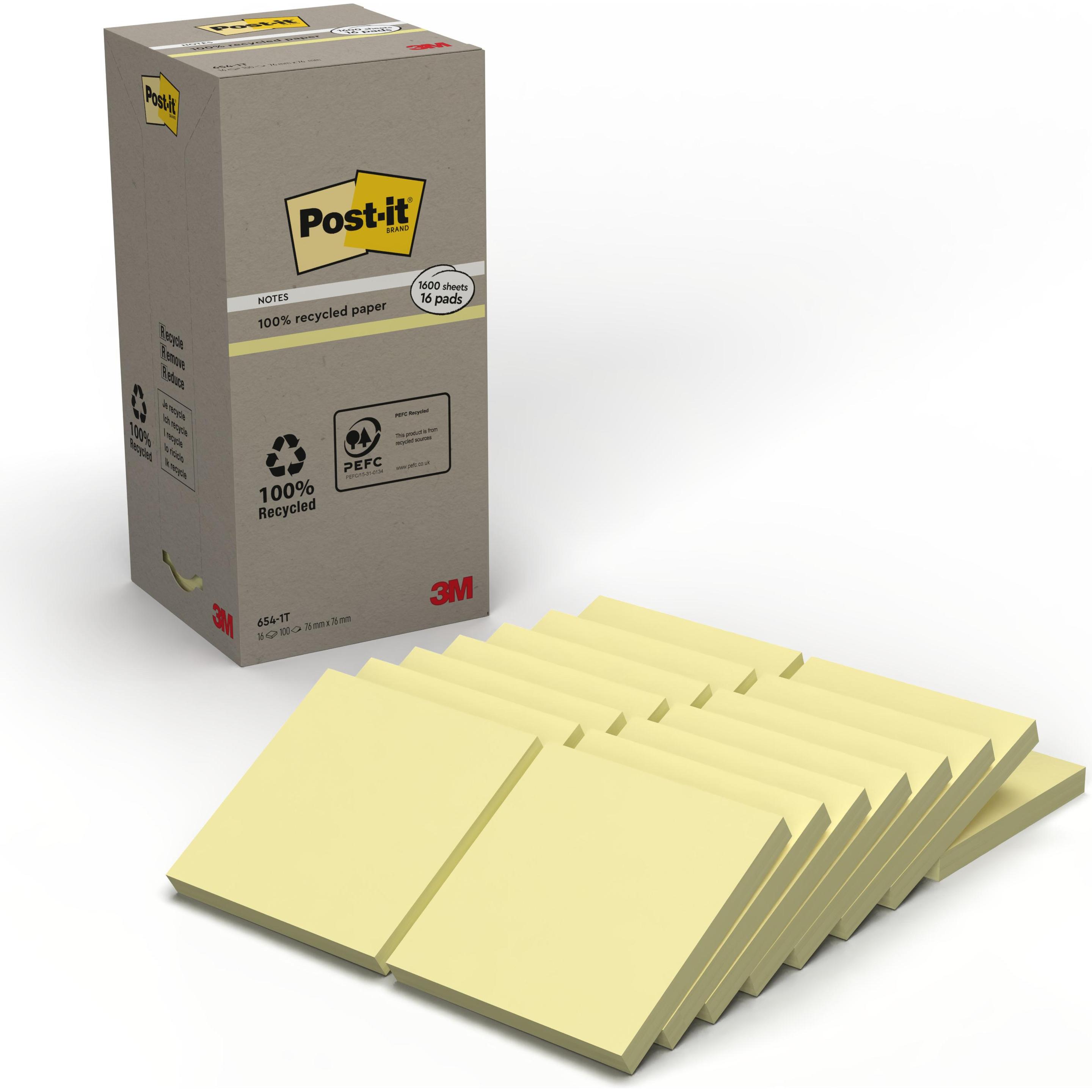 Post-it Recycling (76 x 76 mm) (654-1T)