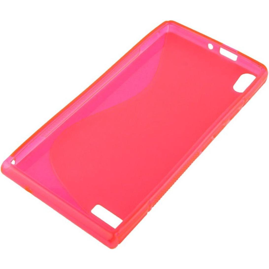 Thumbnail - König Design Handyhülle TPU Schutzhülle für Huawei Ascend P6 pink, Handykette, Rosa