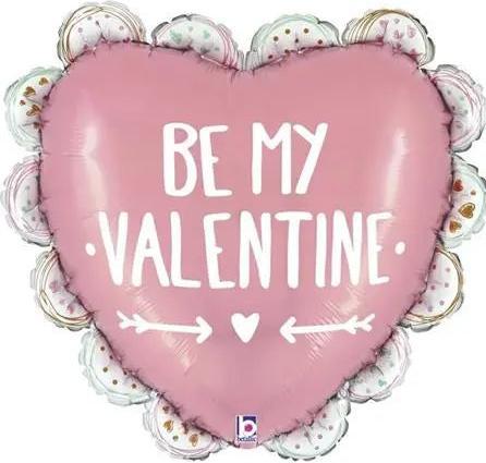 Grabo Balloons XL Be my Valentine Herz Ballon (1x)