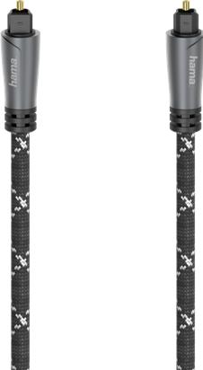 Image du produit Hama Câble audio à fibres optiques, connecteur ODT (Toslink), métal, 1,5 m (1.50 m, Câble Toslink)