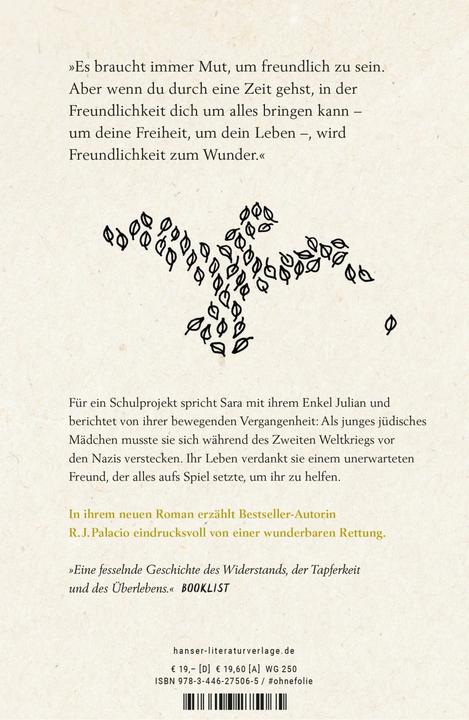 Produktbild White Bird - Wie ein Vogel (Deutsch, Erica S. Perl, R. J. Palacio, 2023)