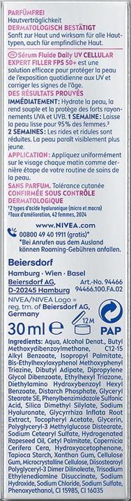 Immagine prodotto NIVEA Cellular Expert Filler Daily UV Serum Fluid (30 ml)