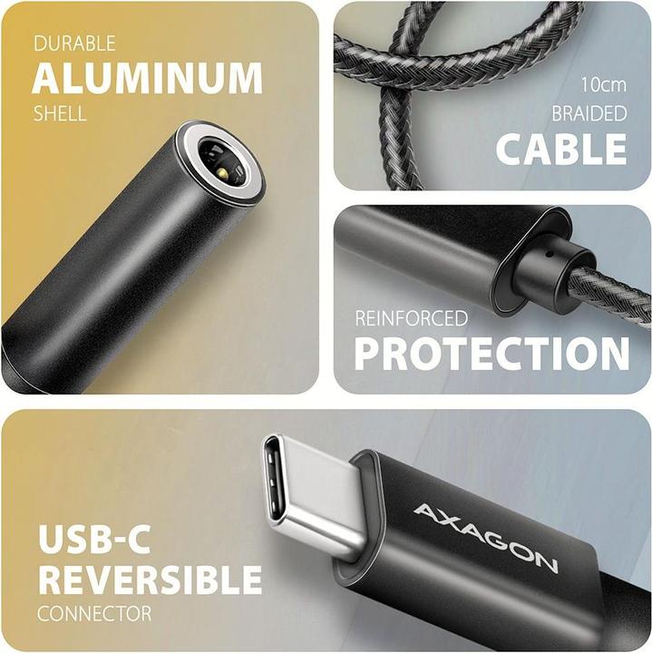 Image du produit Axagon ADA-HC Adaptateur audio Hi-Res USB-C - jack 3,5 mm, 32 bits, 384 kHz (USB-C)