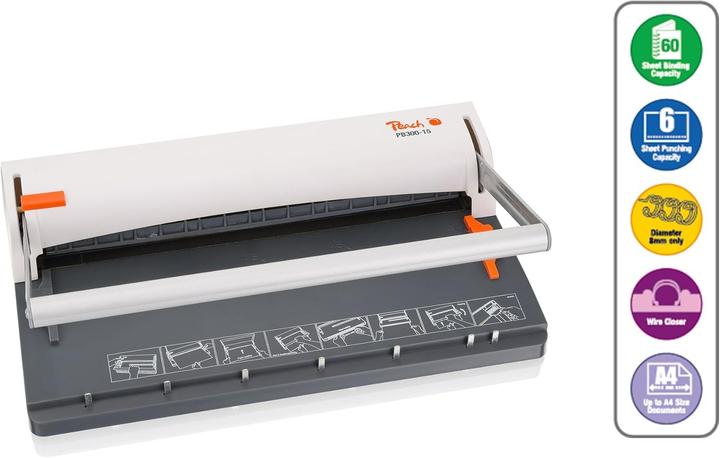 Actual product image Peach Personal Wire Binder DIN-A4 (Wire comb binding (O-Wire))