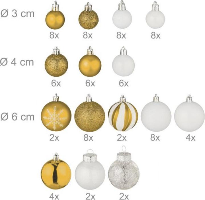 Actual product image Relaxdays Christmas baubles set (1 -part)
