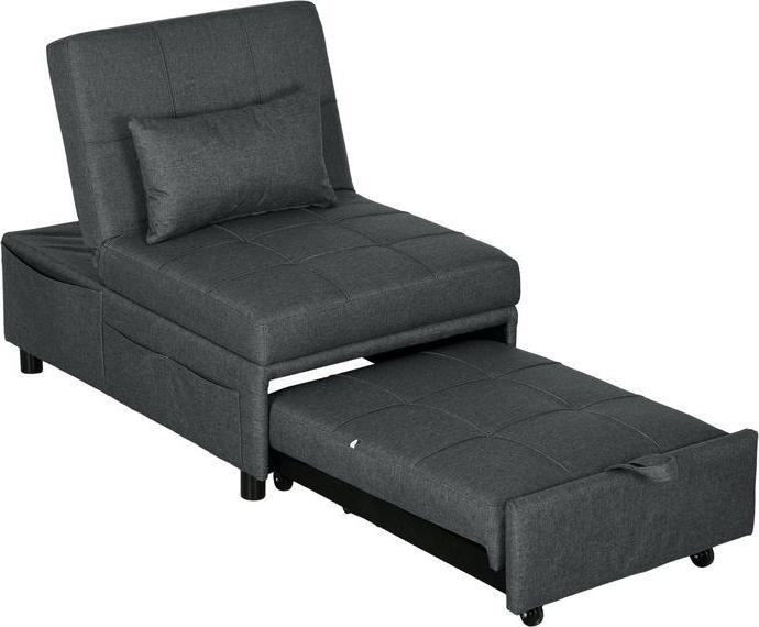 Immagine prodotto Swisshandel24 Poltrona letto, poltrona pieghevole 3 in 1 con tasca laterale, letto per ospiti con cuscino