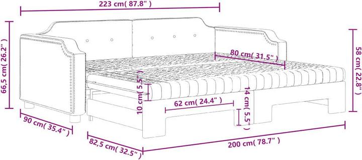 Produktbild vidaXL ausziehbares Tagesbett