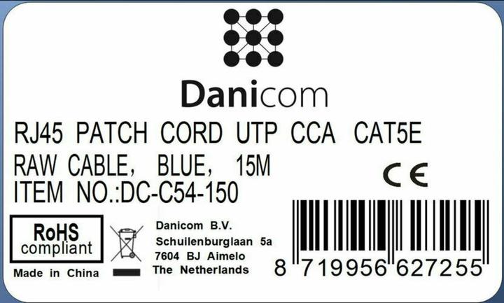Produktbild Dsit CAT 5e Netzwerkkabel U/UTP (UTP, CAT5e, 15 m)