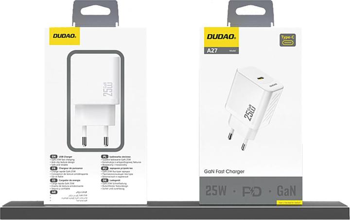 Productafbeelding Dudao A27EU 25W GaN Charger White (25 W)