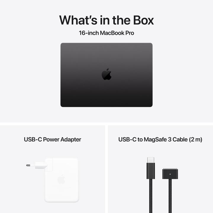 Actual product image Apple MacBook Pro 16 - 2024 (16.20", M4 Max, 48 GB, 2000 GB, DE)