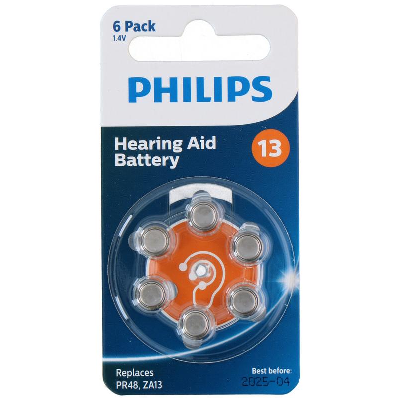 Thumbnail - Philips Hörgerätbatterie ZA13 6 Stück (6 Stk., ZA13 GP, 280 mAh), Batterien + Akkus