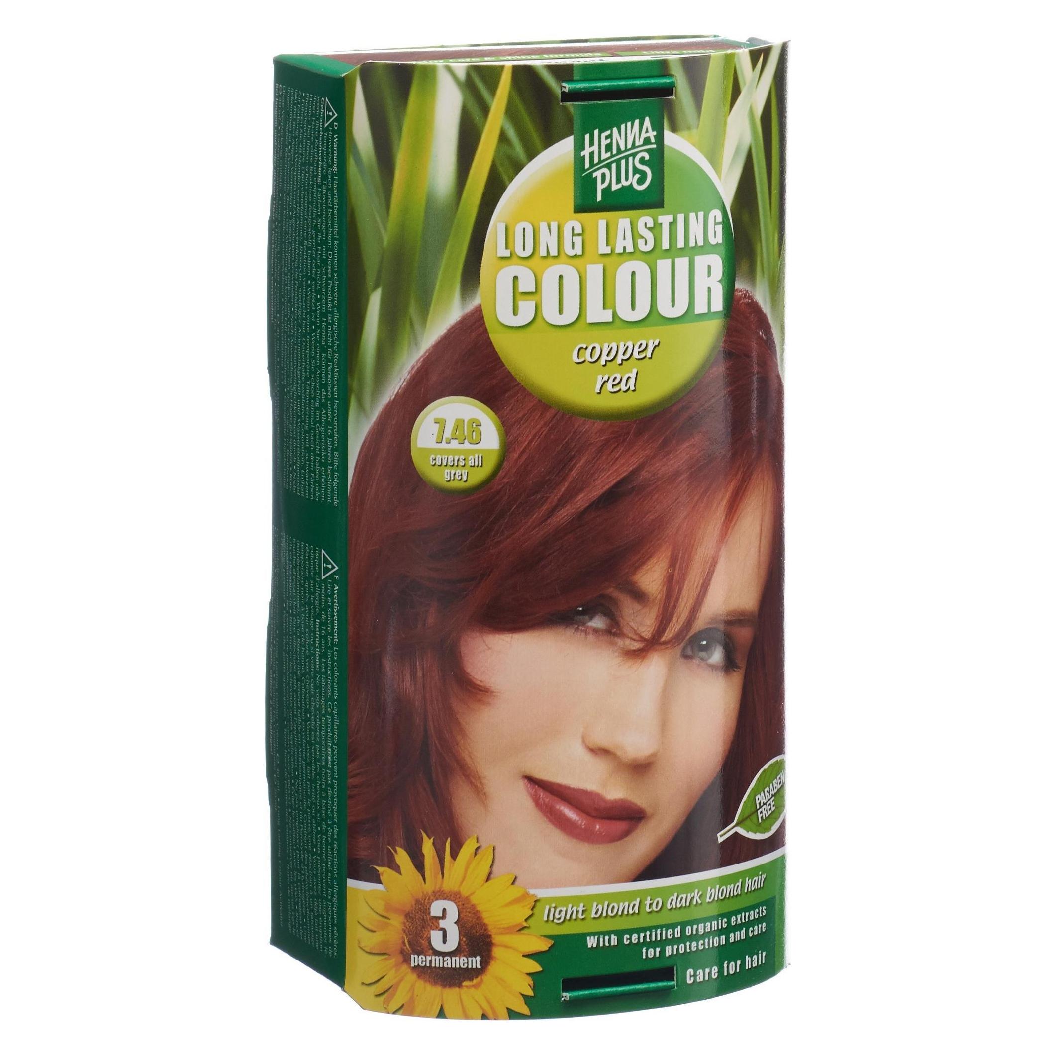 Hennaplus, Haarkleur, Langdurige Kleur (7, 46 Koperrood)