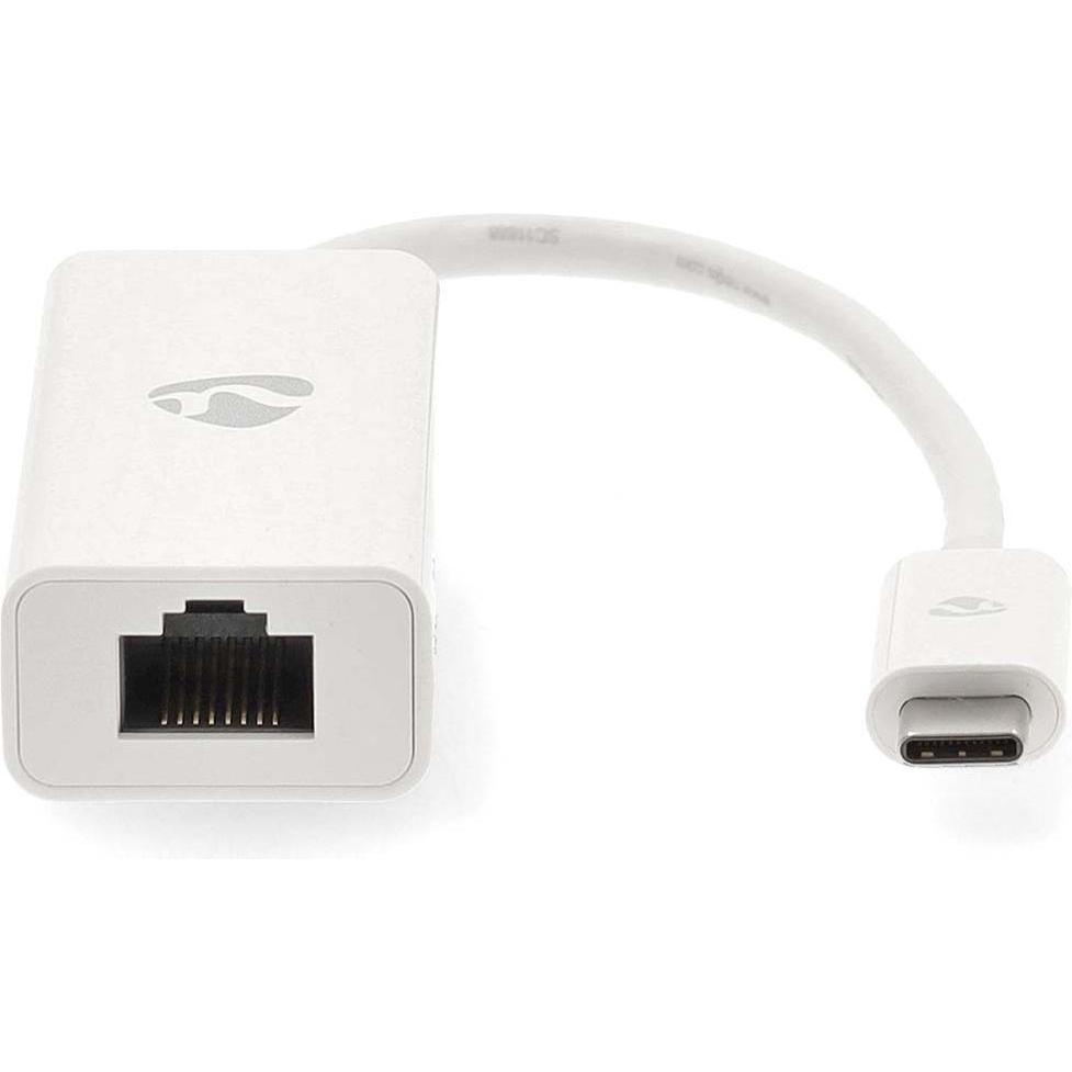 Thumbnail - Nedis USB Typ C-Adapterkabel, USB-C-Stecker (USB-C 3.1 Gen 1, RJ45 (1x)), Netzwerkadapter, Weiss