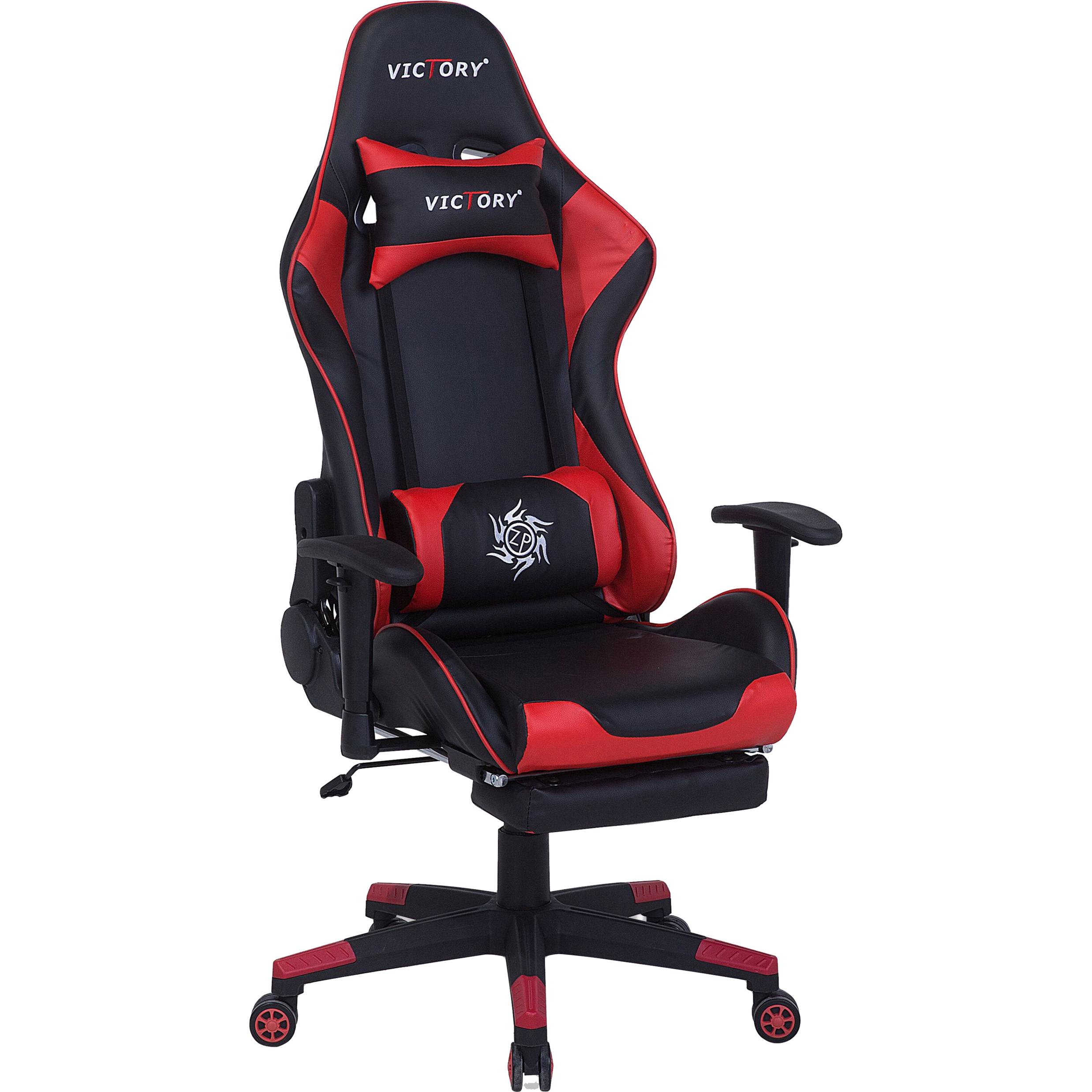 Beliani Victory, Gaming Stuhl, Schwarz, Rot