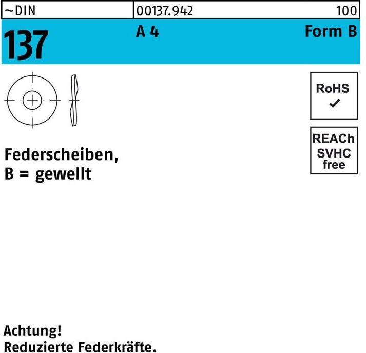 Immagine prodotto Reyher Rondella elastica DIN 137 B 16 A 4