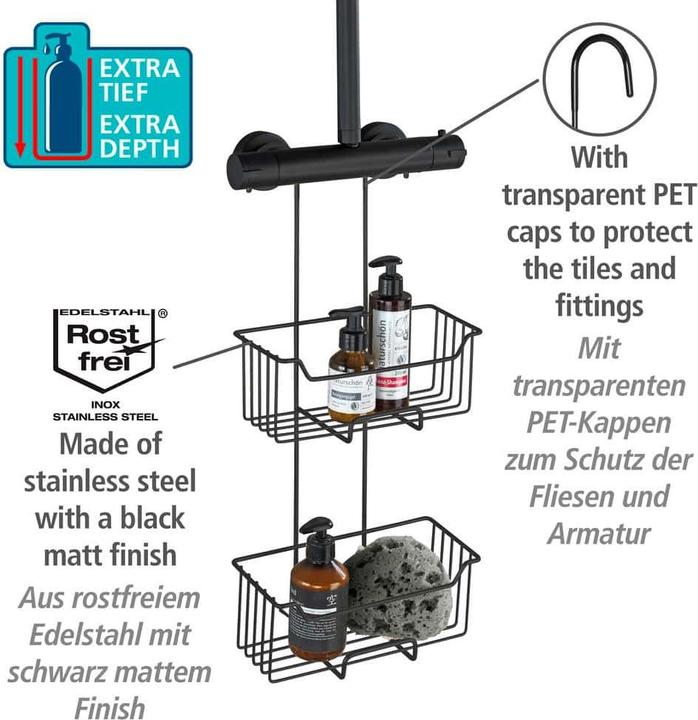 Produktbild Wenko Thermostat-Dusch-Caddy Milo (14 x 14 x 55 cm)