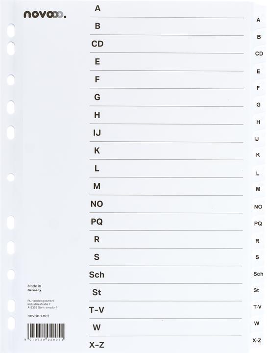 Immagine prodotto Novooo Cartone indice bianco A4