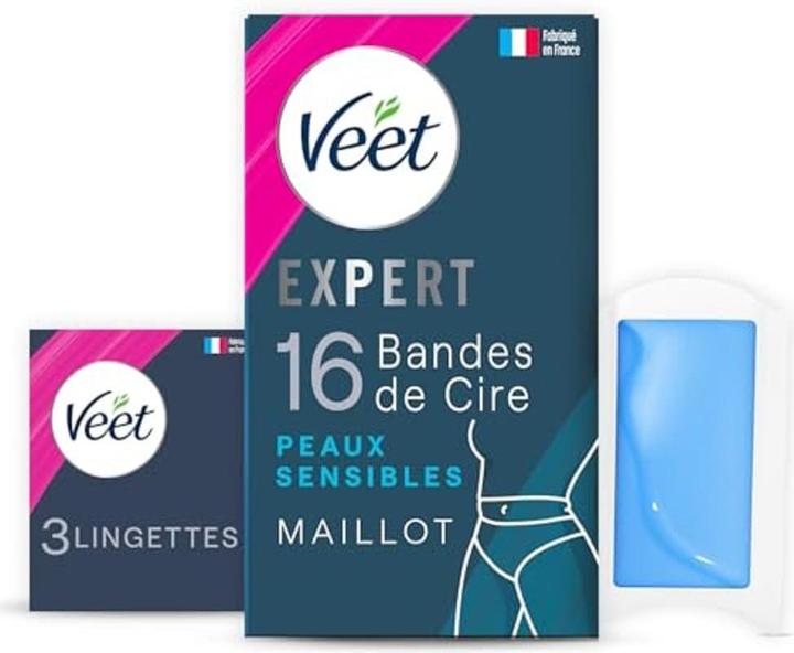 Produktbild Veet Expert Wax Strips Bikini für empfindliche Haut 16 Stück (16 x, 20 g)