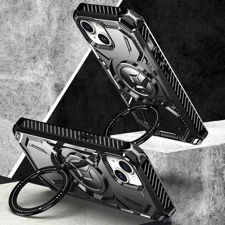 Actual product image Cover-Discount iPhone 15 Plus - Armor Case with Kickstand red (Apple iPhone 15 Plus)