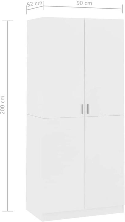 Produktbild vidaXL Aylmar (90 x 52 x 200 cm)