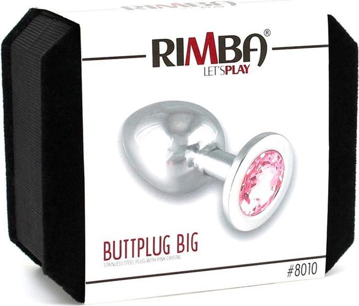 Produktbild Rimba Edelstahl Plug mit Kristall (L)