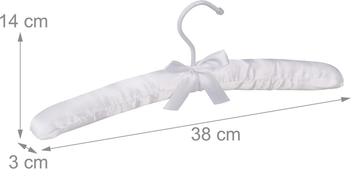 Actual product image Relaxdays Satin Clothes Hanger Set (5 x)