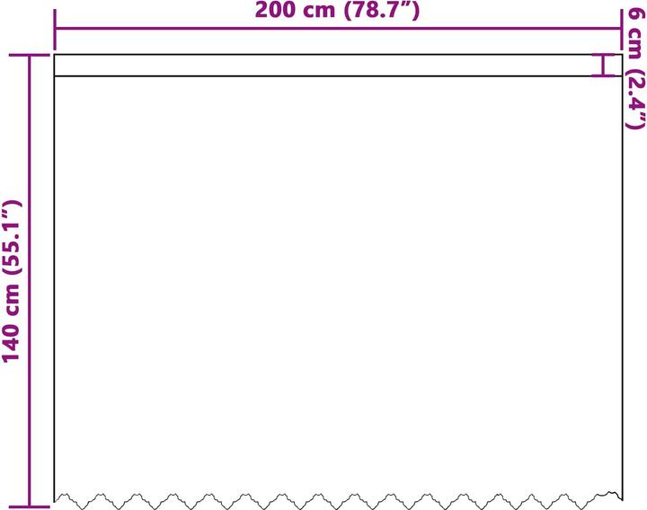Produktbild vidaXL Spitzenvorhang (200 x 140 cm)