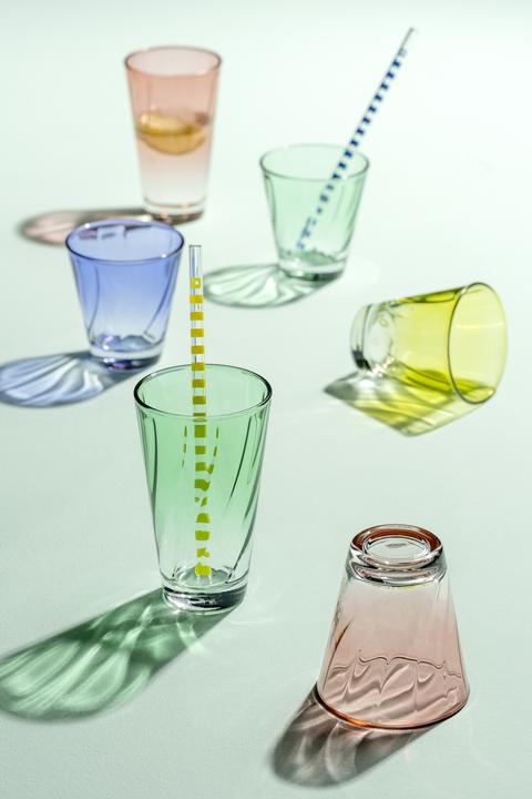 Immagine prodotto Leonardo Bicchiere Twist 215 ml, 4 pezzi, turchese, vetro (0.22 l, 1x)