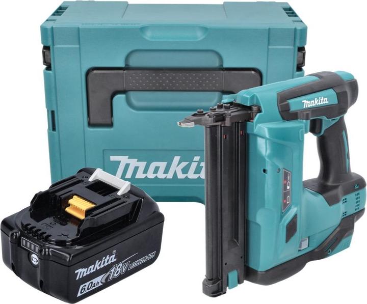 Produktbild Makita DBN 500 G1J Akku Stauchkopfnagler 15-50 mm 90° 18 V mit 1x 6,0 Ah Akku im MakPac - ohne Ladeg