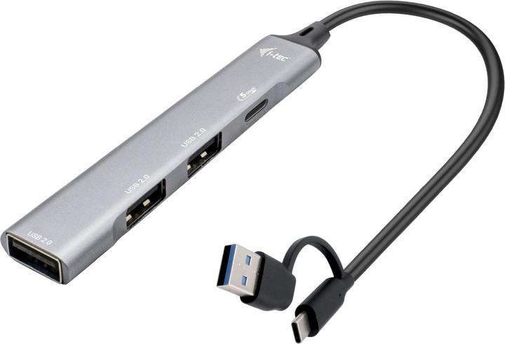 i-tec USB-A/USB-C Metal HUB 1x USB-C 3.1 + 3x USB 2.0 (USB-A, USB-C, 4 Ports)