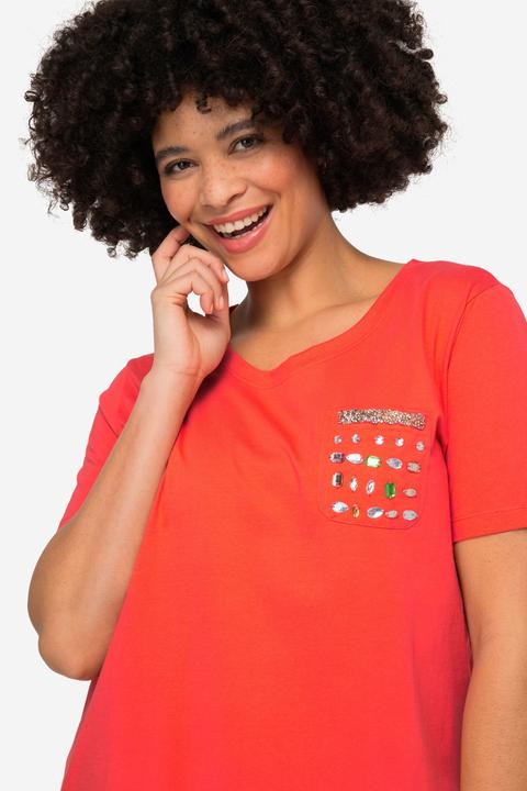 Immagine prodotto Angel of Style T-shirt dalla vestibilità classica con taschino decorato e scollo a girocollo (48)