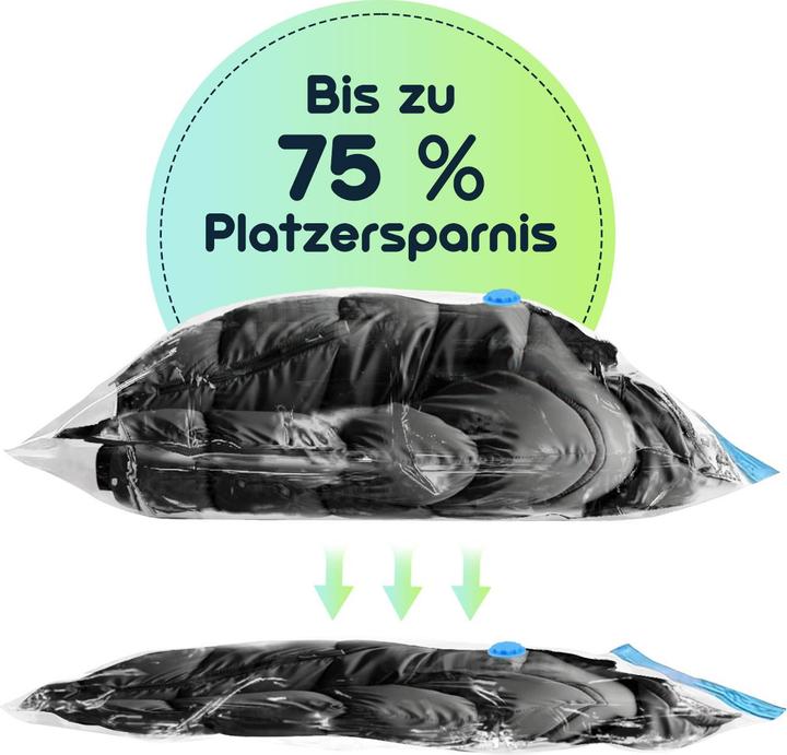 Produktbild Ideoon 3er-Set Vakuum-Beutel zur Kompression per Staubsauger, 80 x 120 cm