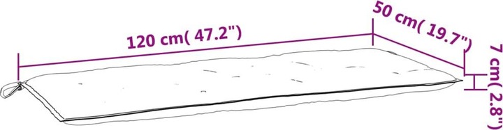 Actual product image VidaXL Henryk (120 x 50 x 7 cm)